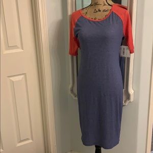 Lularoe Julia Red and Blue